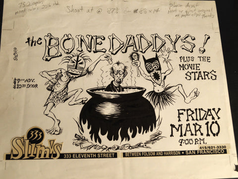 John Seabury Original work of Art -- The Bone Daddys at Slim's