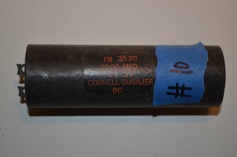 Capacitor Cornell Dubilier 2000uF 25v Type FB 2520