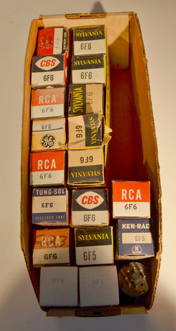 Tubes 6F6 N.O.S. RCA Sylvania CBS in Original Boxes