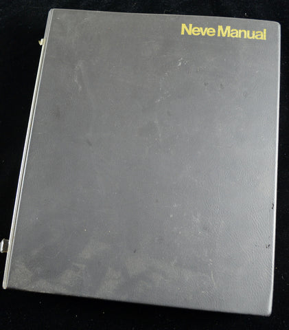 Neve 5312 (Melbourne MK2) Console Manual, copy of the original