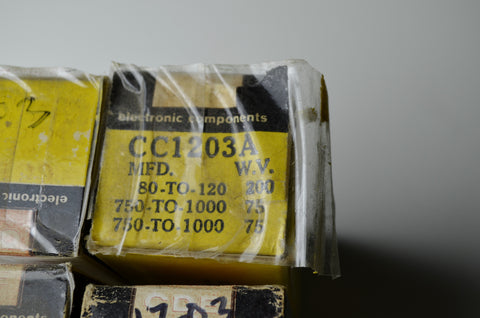 CDE Type CC1203A Electrolytic Multistage capacitor N.O.S.