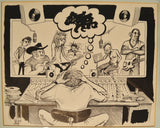 Art: Original John Seabury Ink On Paper "The Recording Session"
