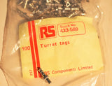 Radio Spares -- Turret Tags RS # 433-589 Bag of 100 NOS Unopened Unused